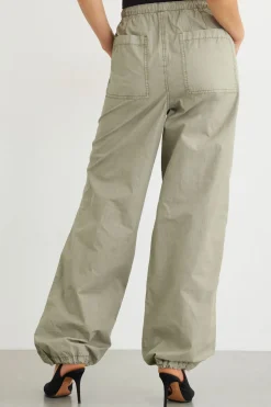 Pants | Wide Leg Pants-Dynamite Poplin Parachute Pants Green