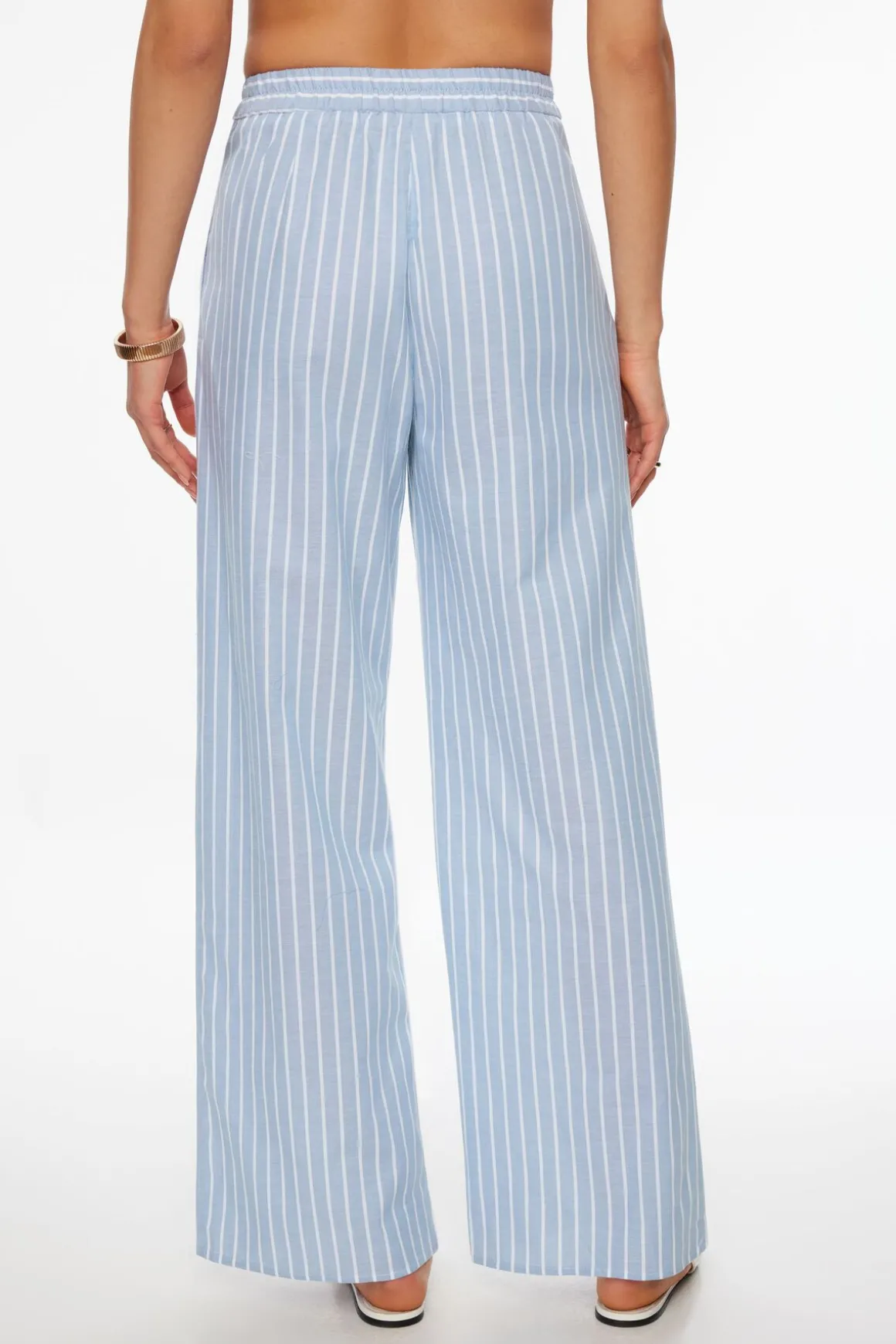 Pants | Wide Leg Pants-Dynamite Pull-On Wide Leg Pants Blue