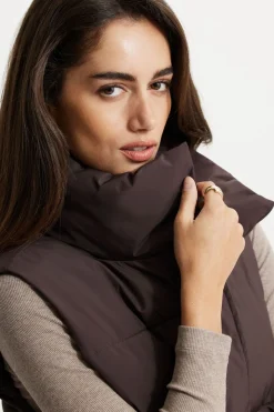 Coats & Jackets | Classic Coats-Dynamite Quilted Puffer Vest Brown