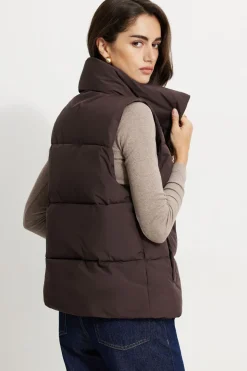 Coats & Jackets | Classic Coats-Dynamite Quilted Puffer Vest Brown