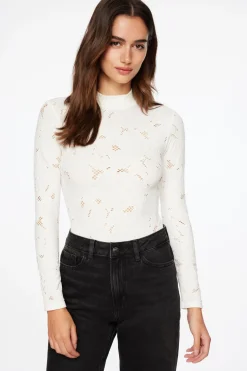 Tees & Tanks | Tees & Tanks-Dynamite Quinn Lace Bodysuit White