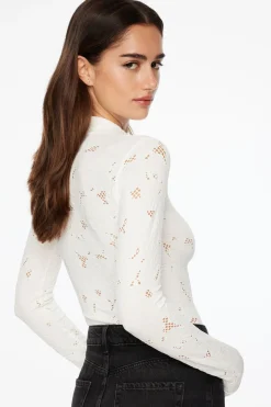 Tees & Tanks | Tees & Tanks-Dynamite Quinn Lace Bodysuit White