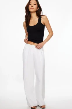 Pants | Wide Leg Pants-Dynamite Rafaelle Wide Leg Pants White
