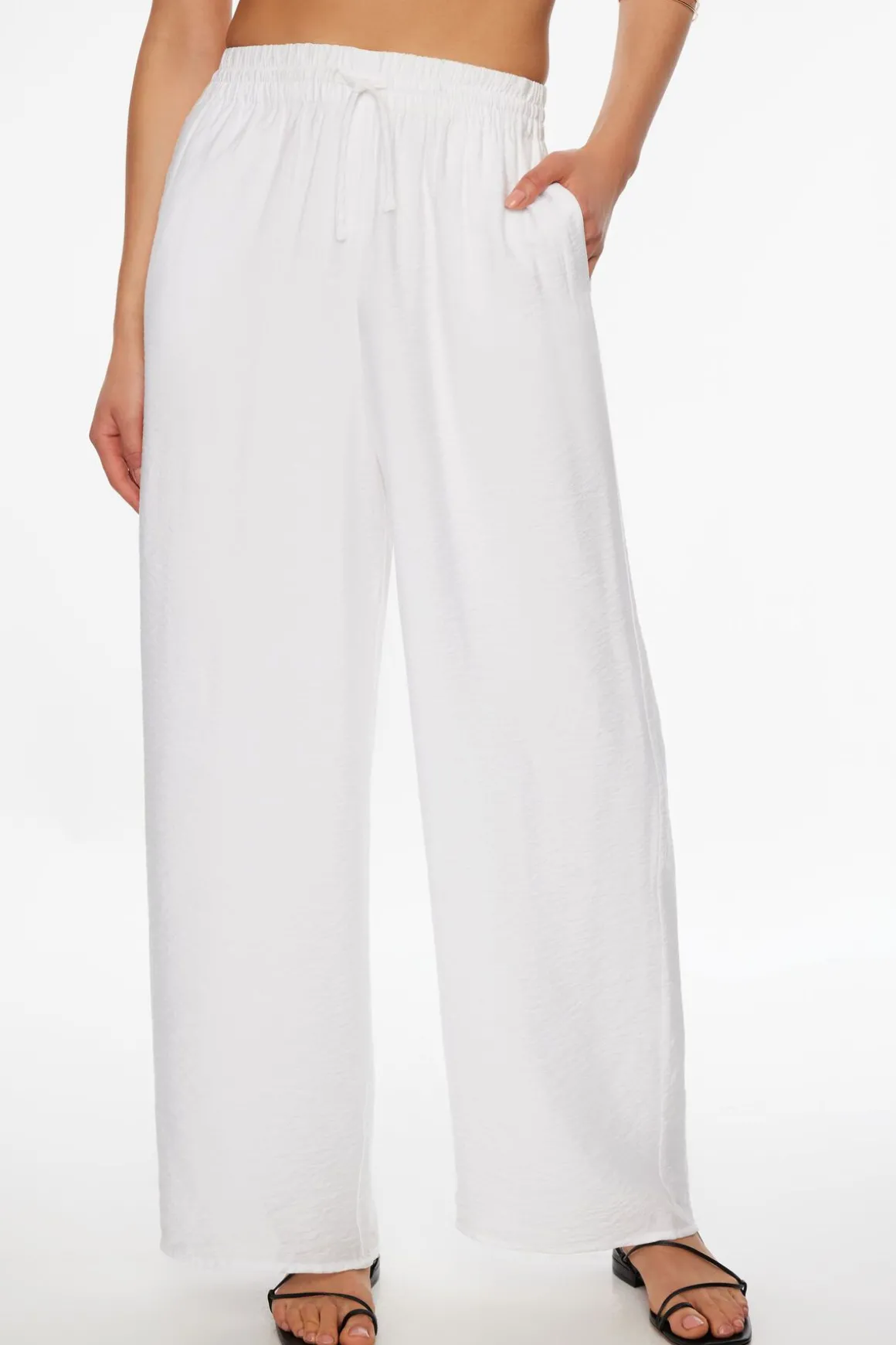 Pants | Wide Leg Pants-Dynamite Rafaelle Wide Leg Pants White