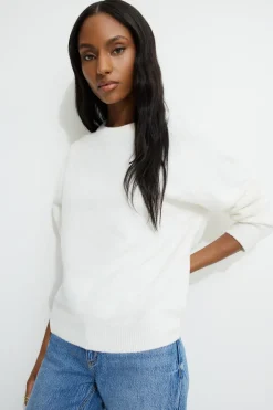 Sweaters & Cardigans | Sweaters-Dynamite Raglan Crewneck Sweater White