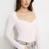 Tees & Tanks | Online Exclusives-Dynamite Raye Sculpt Sweetheart Bodysuit Pink