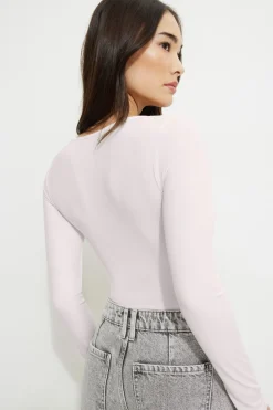 Tees & Tanks | Online Exclusives-Dynamite Raye Sculpt Sweetheart Bodysuit Pink