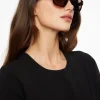 Sunglasses-Dynamite Rectangle 70's Sunglasses Brown