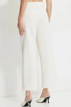 Pants | Straight Leg Pants-Dynamite Relaxed Ankle Pants Beige