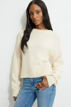 Sweaters | Long Sleeve Tops-Dynamite Relaxed Crewneck Sweater White