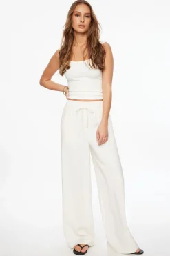 Pants | Wide Leg Pants-Dynamite Relaxed Fit Drawstring Pants White