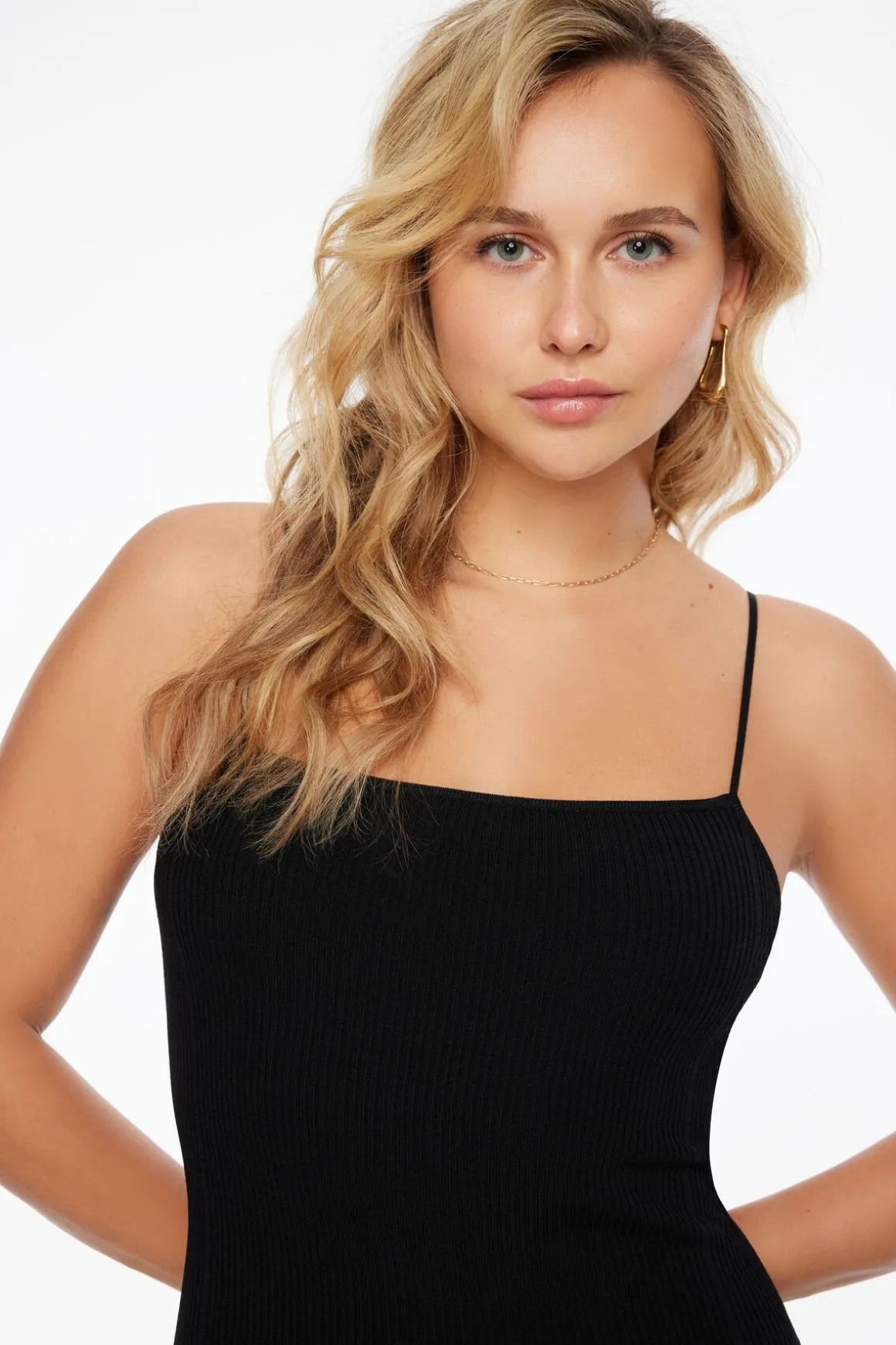 Dresses & Jumpsuits | Midi & Maxi Dresses-Dynamite Ribbed Bodycon Midi Dress Black