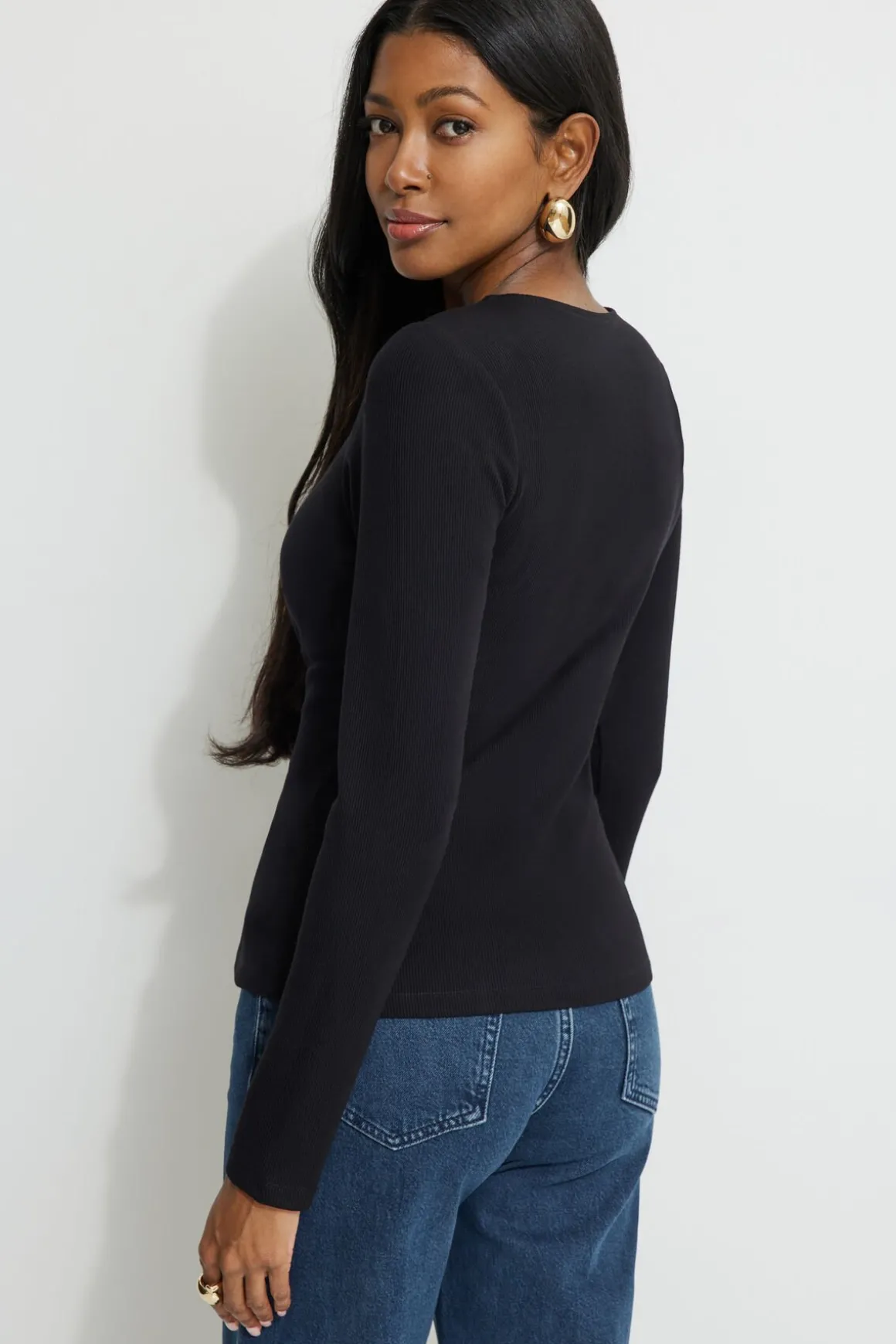 Sweaters & Cardigans | Tees & Tanks-Dynamite Ribbed Flyaway Cardigan Black