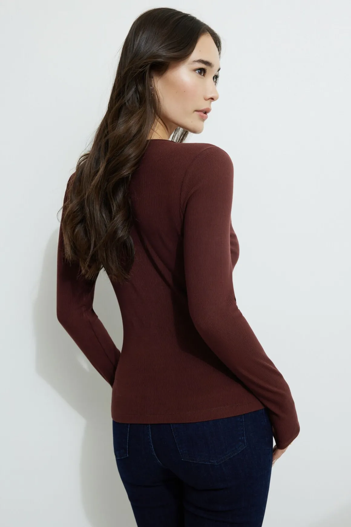 Sweaters & Cardigans | Tees & Tanks-Dynamite Ribbed Flyaway Cardigan Burgundy