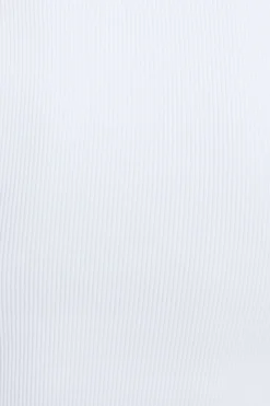 Tees & Tanks | Tees & Tanks-Dynamite Ribbed Half Zip T-Shirt White
