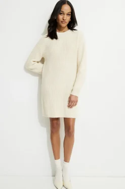 Dresses & Jumpsuits | New Dresses-Dynamite Ribbed Mini Sweater Dress White