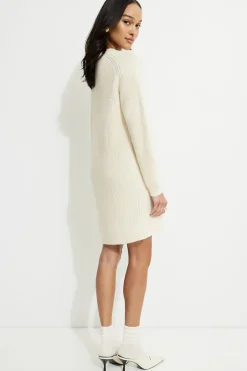 Dresses & Jumpsuits | New Dresses-Dynamite Ribbed Mini Sweater Dress White