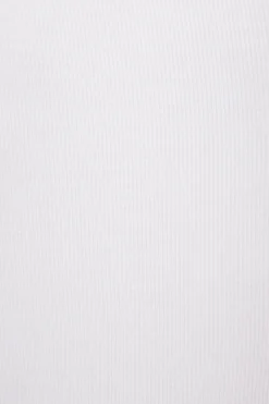 Tees & Tanks | Tees & Tanks-Dynamite Ribbed Quarter Sleeve T Shirt White