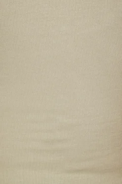 Tees & Tanks | Online Exclusives-Dynamite Ribbed Scoop Neck T Shirt Brown