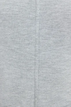 Tees & Tanks | Tees & Tanks-Dynamite Ribbed U-Neck Long Sleeve T Shirt Gray