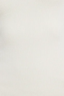 Dresses & Jumpsuits | New Dresses-Dynamite Ribbed V-Neck Mini Dress White