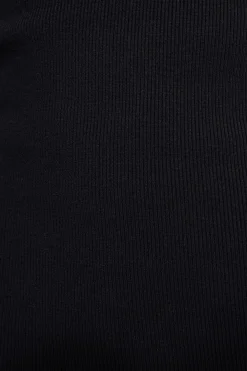 Dresses & Jumpsuits | New Dresses-Dynamite Ribbed V-Neck Mini Dress Black