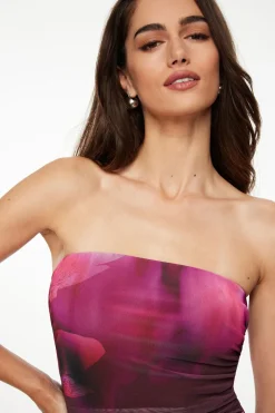Dresses & Jumpsuits | Online Exclusives-Dynamite Romina Ruched Midi Tube Dress Purple