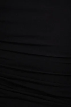 Tees & Tanks | Tees & Tanks-Dynamite Ruched Crewneck Top Black
