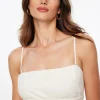 Blouses & Tops | Blouses & Tops-Dynamite Ruched Smocked Tube Top White