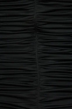 Dresses & Jumpsuits | Midi & Maxi Dresses-Dynamite Ruched V-Neck Midi Dress Black