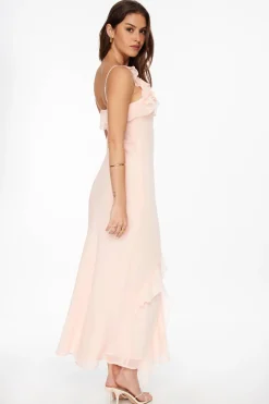 Dresses & Jumpsuits | Online Exclusives-Dynamite Ruffled Chiffon Maxi Dress Pink