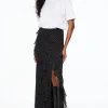 Skirts & Skorts | Skirts-Dynamite Ruffled Polka Dot Maxi Skirt Black