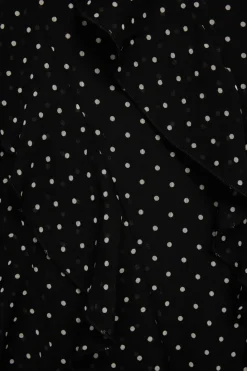 Skirts & Skorts | Skirts-Dynamite Ruffled Polka Dot Maxi Skirt Black