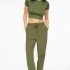 Pants | Slim Leg Pants-Dynamite Sacha Twill Jogger Pants Green
