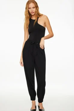 Pants-Dynamite Sacha Twill Jogger Pants Black