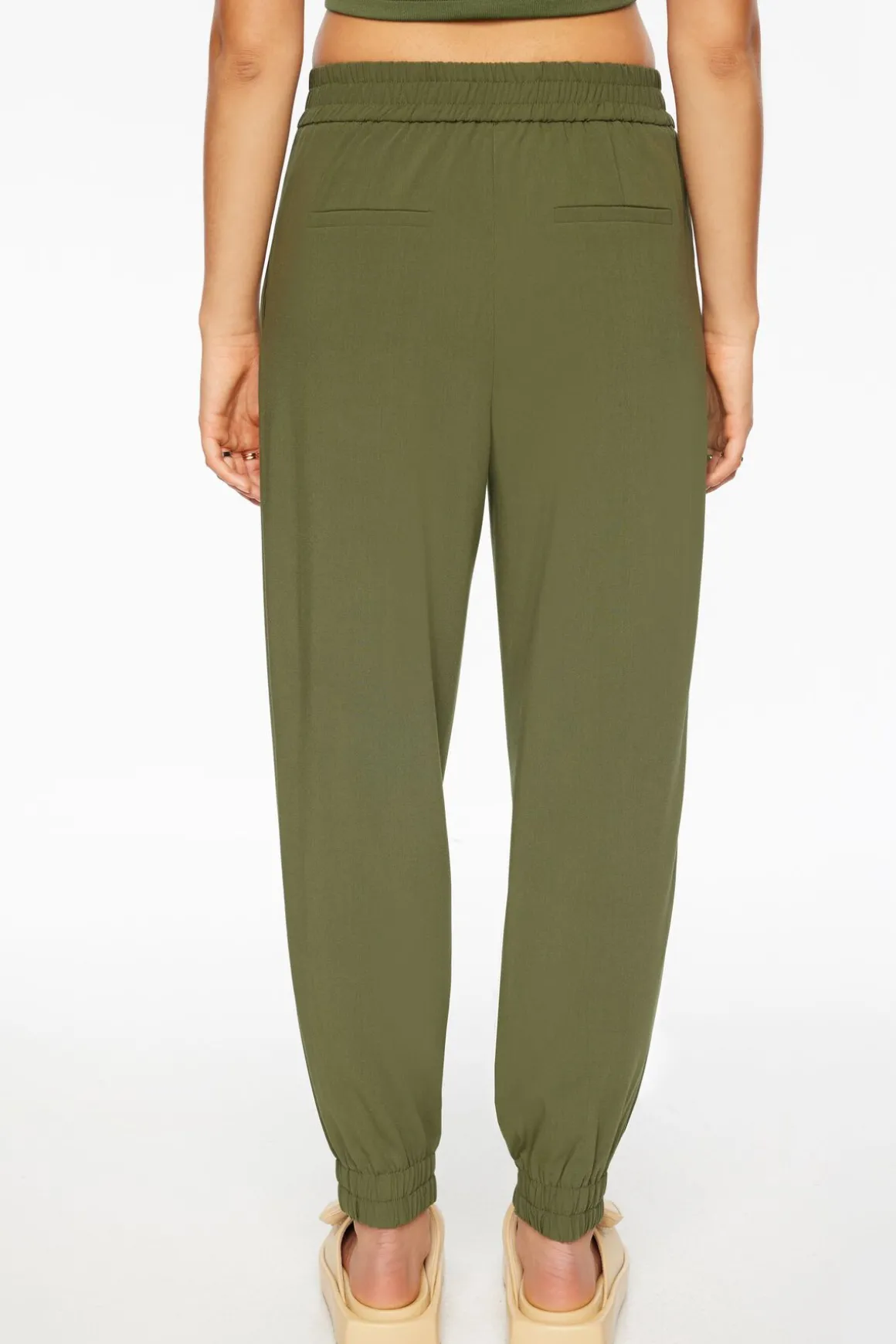 Pants | Slim Leg Pants-Dynamite Sacha Twill Jogger Pants Green