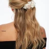 Hair Accessories-Dynamite Satin Scrunchie White