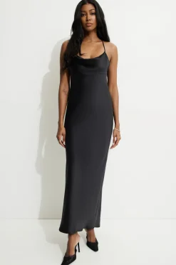 Dresses & Jumpsuits | New Dresses-Dynamite Satin Slip Maxi Dress Black