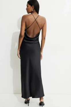 Dresses & Jumpsuits | New Dresses-Dynamite Satin Slip Maxi Dress Black