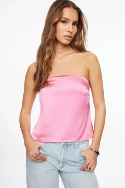 Blouses & Tops | Blouses & Tops-Dynamite Satin Tube Top Red