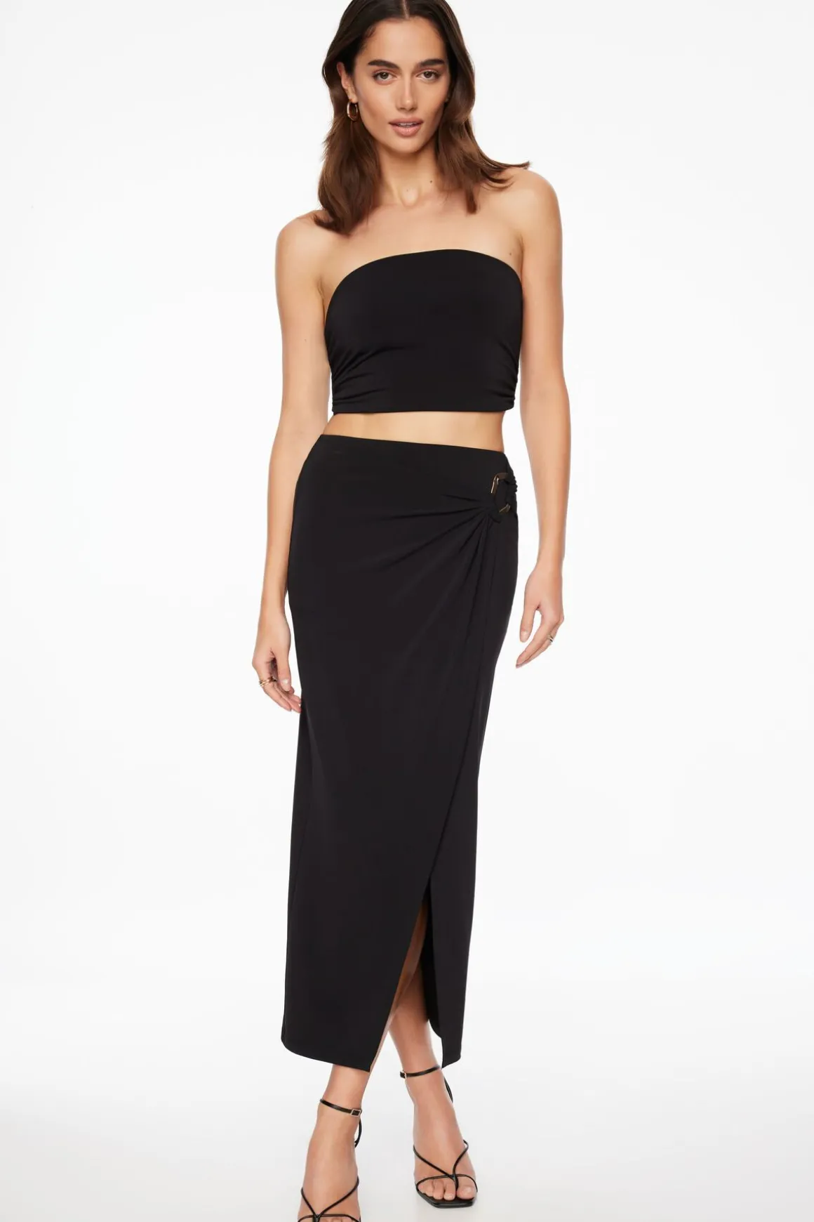 Skirts & Skorts | Skirts-Dynamite Sculpt Hardware Maxi Skirt Black