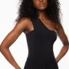 Tees & Tanks | Bodysuits-Dynamite Sculpt One Shoulder Bodysuit Black
