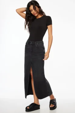Tees & Tanks | Tees & Tanks-Dynamite Sculpt Short Sleeve Crew Neck Bodysuit Black