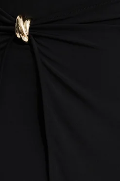 Skirts & Skorts | Online Exclusives-Dynamite Sculpt Wrap Midi Skirt Black