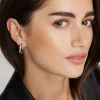 Earrings-Dynamite Seamless Mini Hoop Earrings Grey