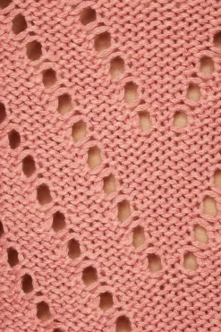 Sweaters & Cardigans | Sweaters-Dynamite Semi Sheer Pointelle Tank Top Coral