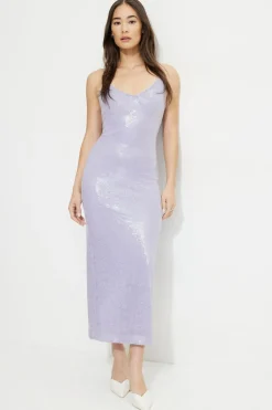 Dresses & Jumpsuits | Online Exclusives-Dynamite Sequin Lace Maxi Dress Blue