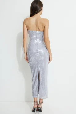 Dresses & Jumpsuits | New Dresses-Dynamite Sequin Tube Maxi Dress White