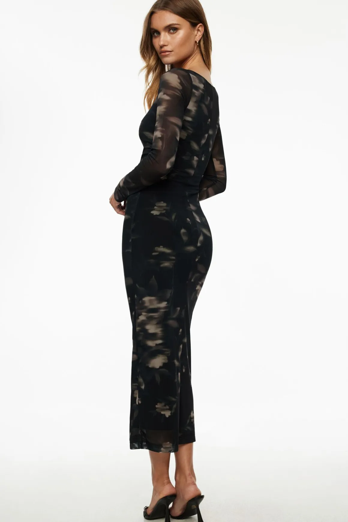Dresses & Jumpsuits | Midi & Maxi Dresses-Dynamite Serene Shirred Maxi Dress Black
