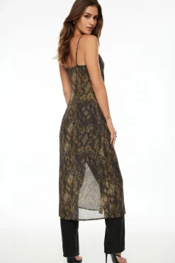 Blouses & Tops | Blouses & Tops-Dynamite Sheer Flyaway Maxi Cami Brown